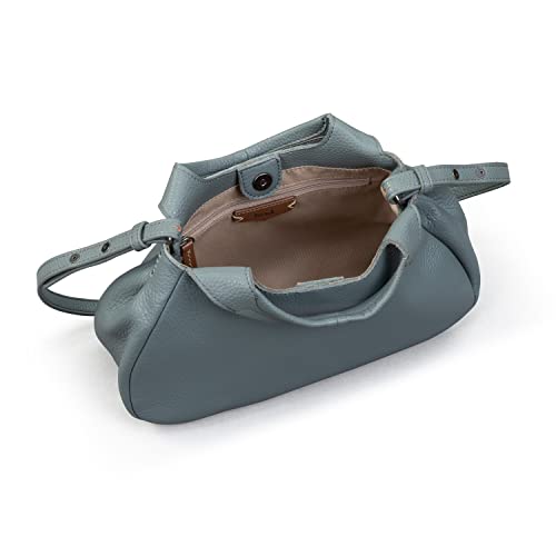 The Sak Rylan Mini Satchel In Leather, Convertible Purse With Adjustable Crossbody Strap, Dusty Blue #TOP2