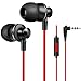 Produktbild zanasta Kopfhörer In-Ear Stereo Headset Premium Ohrhörer mit Mikrofon | 3,5mm Klinkenstecker Kabel (Klinke) Rot-Schwarz