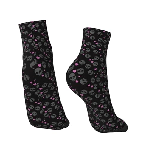 Cool Skull Love Ankle Socks For Women Men-Low Cut Socks Crew Cute Womens Mens Ankle Sock2