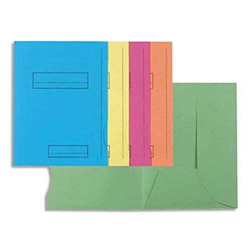 Paquet de 50 chemises 2 rabats JURA en carte 240 grammes coloris assortis
