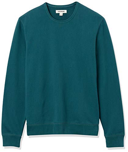 Amazon Brand - Goodthreads Men's Lightweight French Terry Crewneck Sweatshirt, Teal, XXX-Large