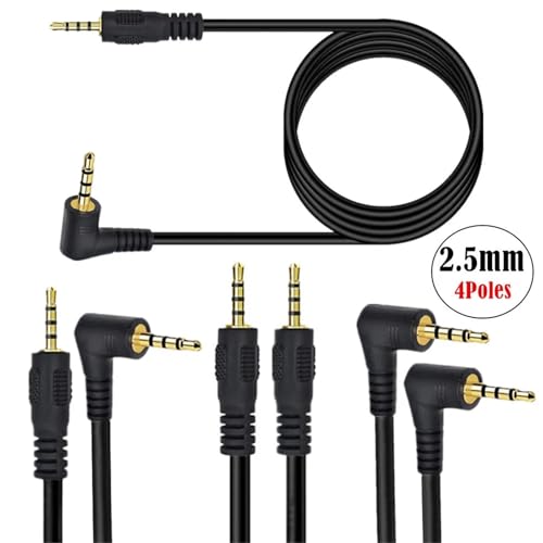 Cable 2.5mm macho a macho ángulo doble 1m miniatura 2