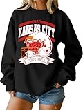 MOUSYA Football Sweatshirts Women Game Day Sweatshirt Game Day Fan Gift Long Sleeve Tops