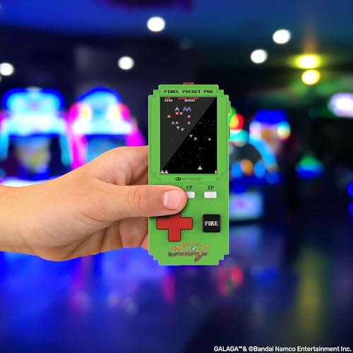 Image of My Arcade Galaga Pixel Pocket Pro: Galaga Video Game, Retro Gaming, Portable Keychain Arcade, Classic Arcades