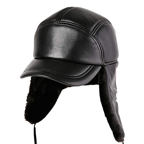 Chapeau ushanka noir chaud pour les activités extérieures et randonnées hivernales