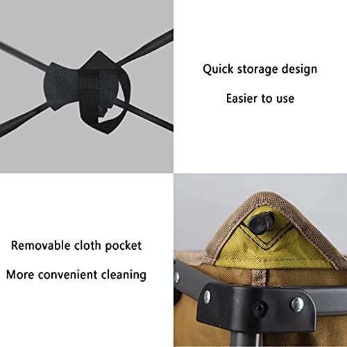 Klappbarer Bollerwagen für den Außenbereich, zusammenklappbarer Allzweckwagen mit 4 Rädern, tragbarer Handwagen für den Garten im Freien, zusammenklappbarer Camping-Ziehwagen, Load-B – Bild 3