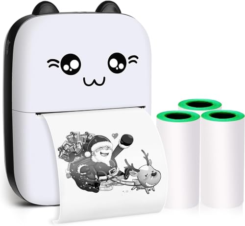 Image of Careflection Mini Pocket Printer,Portable Thermal Printer for Label,Text Memo,Receipt,Sticker,Photo Printers, BT Inkless Printing, Wireless Bluetooth Printer Compatible with iOS and Android (Black)