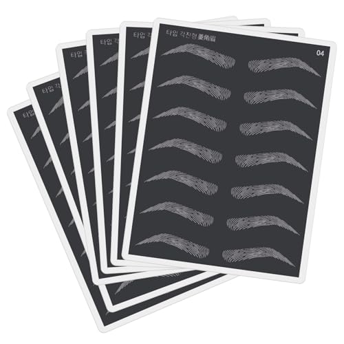 ATOMUS Tattoo Practice Skins 6 Sheets Diamond Brow 8X6”Large Silicone Microblading Training Sheets Microblading Eyebrow Practice Skins