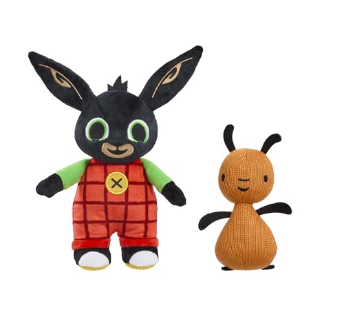 Rainbow Designs Bing & Flop Twin Pack Soft Toys - 2 Super Soft Plush Toys for Toddlers Baby Stuffed Animals Set for Playtime & Naptime
