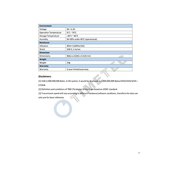 Timetec 512GB SSD SATA III 6Gb/s M.2 2280 hasta 550MB/s - Image 5