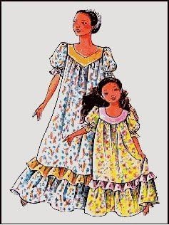 Child's Classic Hawaiian Muumuu Dress Sewing Pattern #104