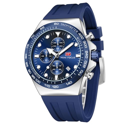Mini Focus Men Watches Business Sport Wrist Watch (Chronograph/Waterproof/Luminous/Calendar) Silicon Band Fashion Casual Watches for Men