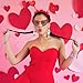 Valentine's Heart Headband and Heart Shaped Glasses - Red Heart Sequin Headband for Valentines Day Clothes for Women - Valentines Day Headbands for Womens Valentines Day Outfit (2Pack)