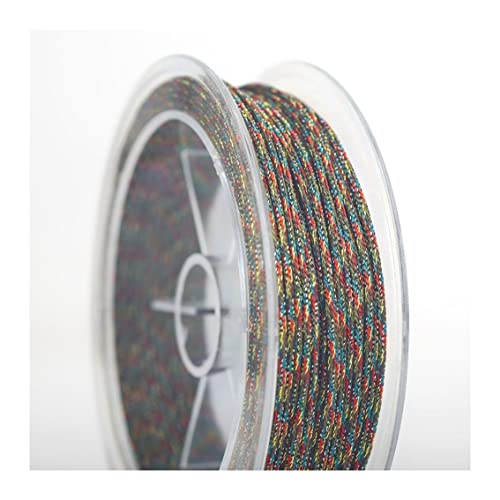Hilo de jade de oro multicolor 1 mm cordón de cinco colores para macramé 2