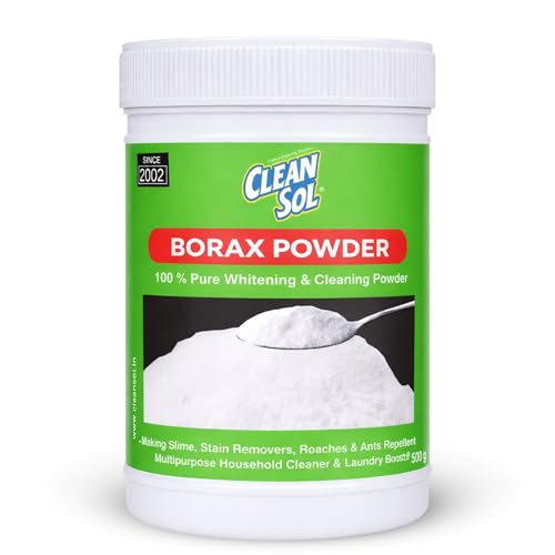 Image of Cleansol Borax Powder 500 g | Multipurpose Cleaning Powder & Laundry Booster | Detergent Enhancer, Stain Removal & Slime Making Use
