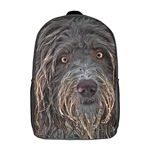 Sac à dos garçon fille enfant chien imprimé 3D grand format 17 pouces