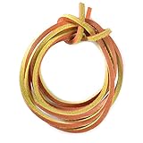Shoe String UK Laces1 pair Leather 120cm (Tan) Deck Shoe and Boot Laces