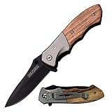 TAC Force TF-468 Series Gentleman's Assisted Opening Folding Knife, Pakkawood Handle, 4-Inch Closed