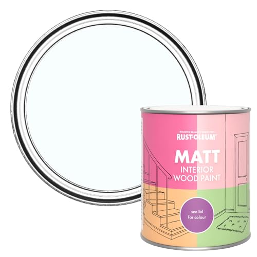 Rust-Oleum Blue Interior Wood Paint in Matt Finish - Icecap 750ml