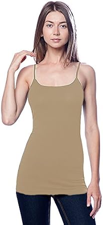 4 Pack Active Basic Women's Basic Tank Top (2X-Wh/Wh/Khki/Khki)