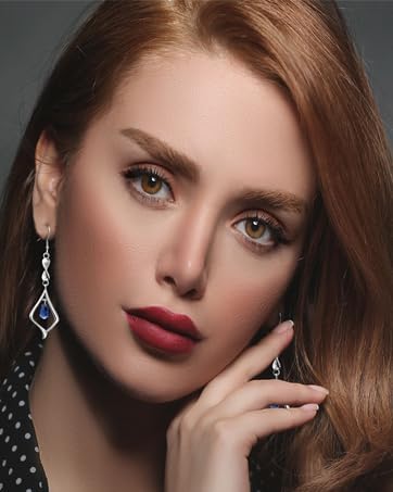 Gemstone Gold Plate 925 Sterling Silver Drop Earrings for women - Image 2