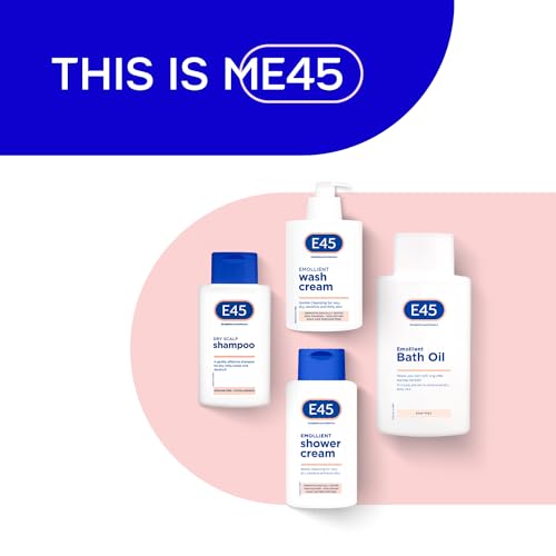 E45 Bath Oil 500 ml – Badeöl Weichmacher, um trockene Haut mit Feuchtigkeit zu versorgen – Seifenfrei und parfümfrei Weichmachendes Bade- und Duschöl Duschgel - Dermatologisch getestet