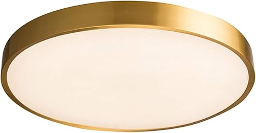 Lámpara de techo LED redonda de latón, lámpara LED con cuentas, ultra fina, para interiores, montaje empotrado, lámpara de techo compatible con