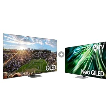 Samsung Smart TV 98" QLED Super Big 4K 98Q80C 2023 + AI Gaming TV 43" Neo QLED 4K 43QN90D 2024