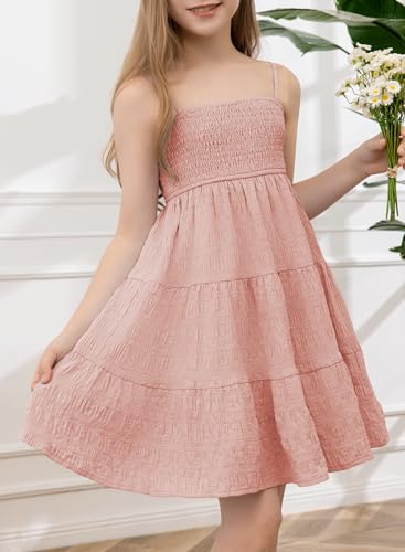 blibean Girls Summer Sundress Tween Sun Dresses Size 6-15 Years Old2