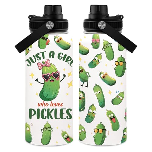 Pickle Gifts for Women, 32 oz Insulated Water Bottle
