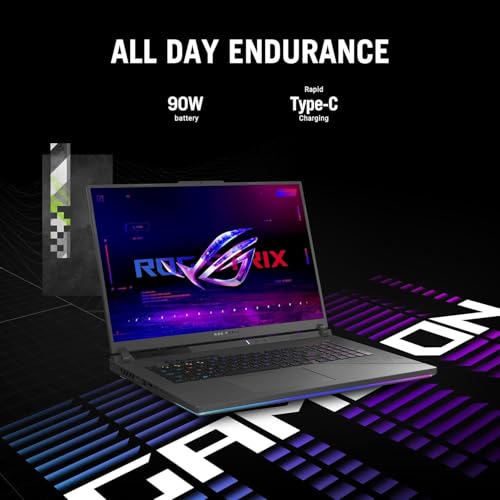 ROG Strix G18 18" Gaming Laptop, Intel i9 14900HX (24-Core), 64GB DDR5, 2TB SSD, 18" 2.5K 240Hz QHD, RGB Backlit KB, GeForce RTX 4060, Wi-Fi 6E, Windows 11 Pro & Microsoft Office Lifetime License - Notebook - Immagine 4