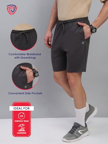 Image of Lux Cozi Men's Cotton Regular Fit Solid Shorts with Side Pockets | Shorts for Men | Pack of 1