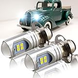 TJJTGBR LED light bulbs 12v Headlight Bulb for 1935-1939 Ford early style Tractor,Brighter 6500K Cool White, 1:1 Mini Size IP68 Waterproof Fog Lights, Quick Installation, Pack of 2,38450-33870