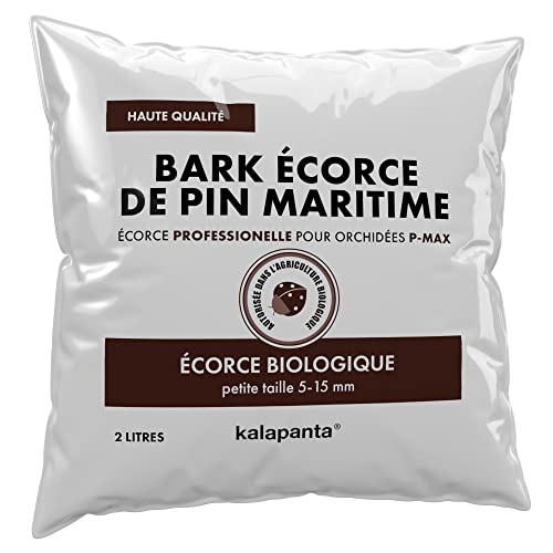 Kalapanta - Bark Orchidées, substrat, écorce de pin Maritime idéal pour rempoter Toutes Les orchidées (Petite Taille | 5-15 mm), autorisé en Agriculture Biologique