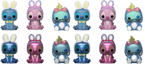 Funko Bitty Pop! Singles: Lilo & Stitch Eggs - 1 de 6 para coleccionar - Estilos Variados - Idea para Regalo - Bolsas de Fiesta - Adorno para Tartas - 2,2 cm - Figura Coleccionable (Paquete de 2)
