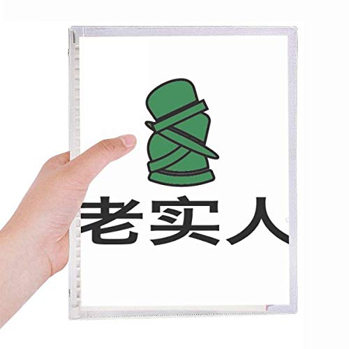 Carnet de notes en spirale rechargeable Green Hat avec motif blague chinoise