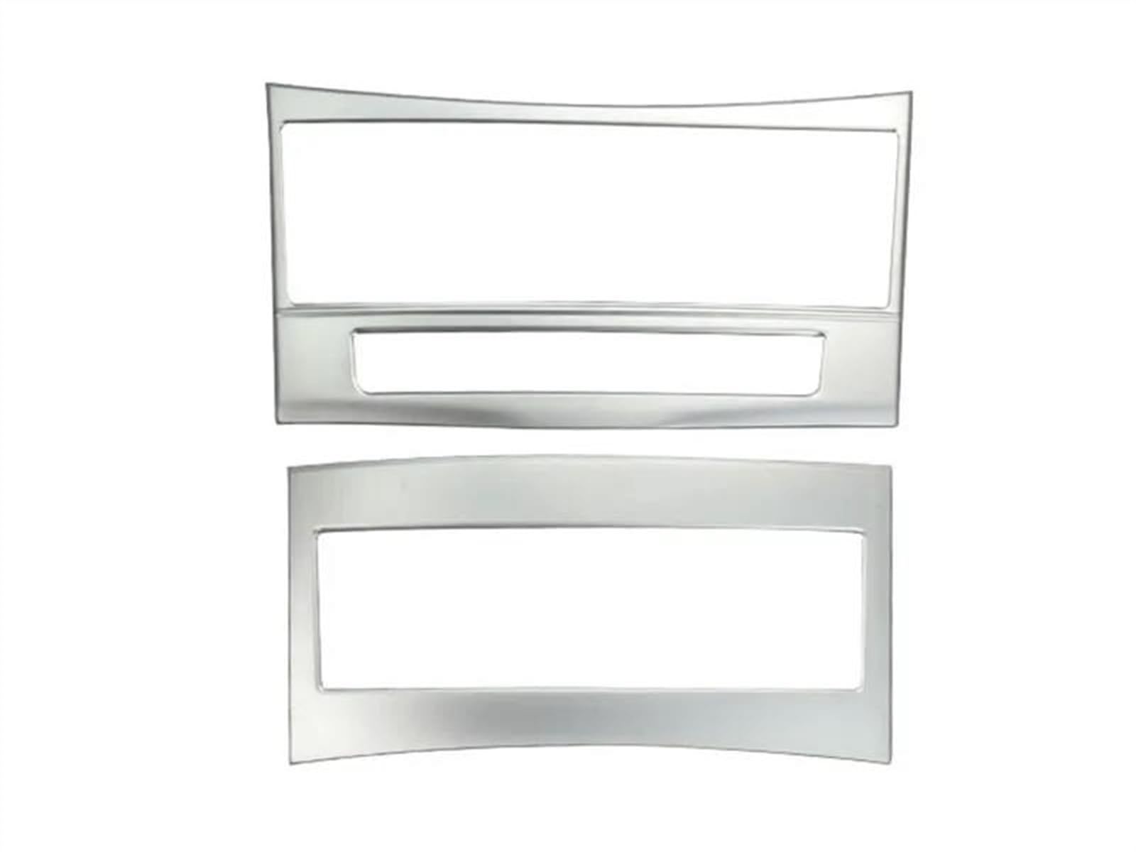 Car Styling Armrest Rear Air Condition Outlet Vent Cover Trim Sticker for Benz W212 E Class 2012-2015 Anti-dust(B Silver)
