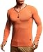 Produktbild Leif Nelson Herren Longsleeve V-Ausschnitt Slim Fit Baumwolle-Anteil Basic Männer Sweatshirt Pulli weißes Langarmshirt V-Neck Pullover T-Shirt Langarm LN1470 Rot Braun Large