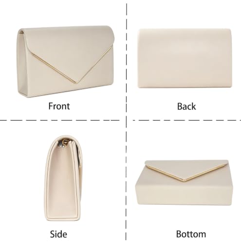 Image of Evening Bags Women Clutch Purse Small Cute Classic Envelop Crossbody Handbag for Formal Wedding Party with Detachable Chain