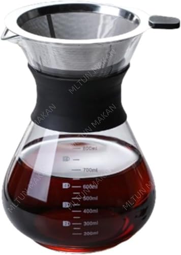 MLTUN MAKAN KX艟R[q[|bgAƒp艟hbvR[q[AXeXtB^Aԕt\ʃftB^A@\dqWKp (800ml VRWO + Xg[i[)