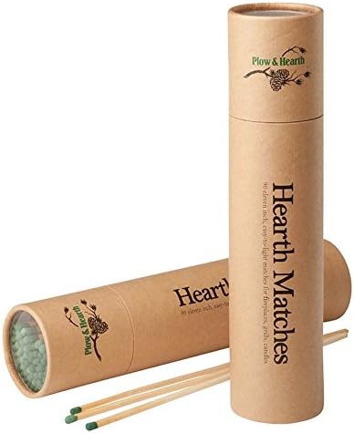Plow & Hearth 11757 Long Reach 11" Matches, Set of 2 90-Count Containers with Striker Bottom