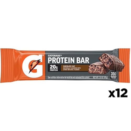 Gatorade Whey Protein Recover Bars Chocolate Chip 2.8Oz (12 Pack) #TOP2