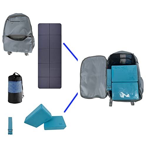 EKE Cork Folding Yoga Mat, 5mm Thickness, Standard Size, Foldable, Lightweight and Portable, Suitable for Yoga, Pilates, Fitness, Sports, Training, Comes with Canvas Carry Bag Good Gift - Image 3