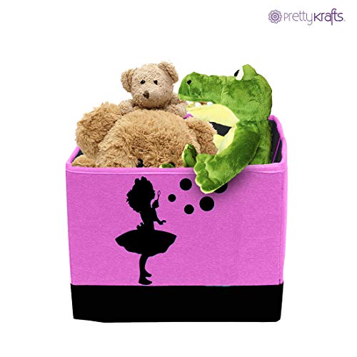 Image of PrettyKrafts Toys Storage Box, Storage Organizer for Kids, (Pack of 2) Pink