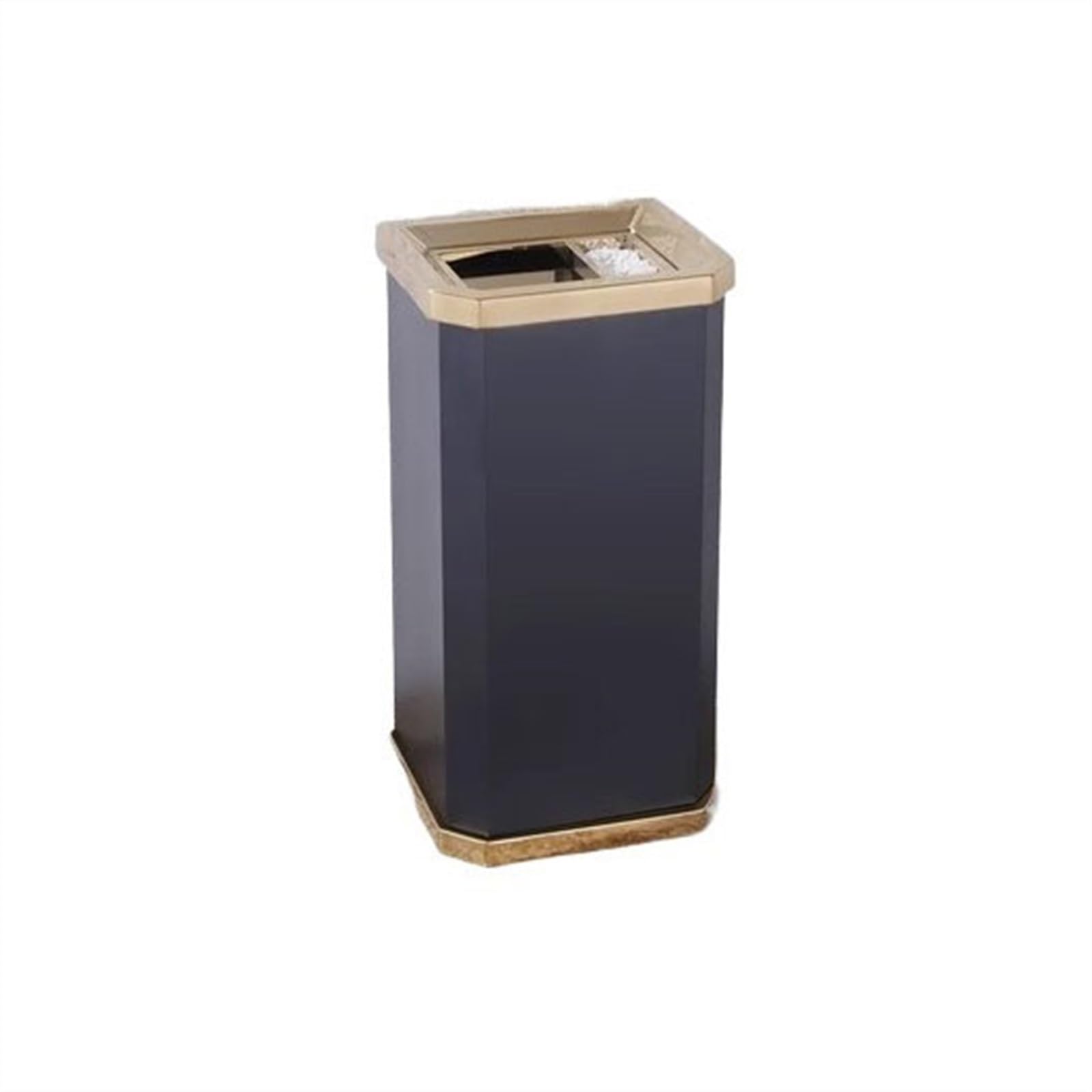 Large Trash Can Vertical Ashtray Elevator Entrance Outdoor Square Barrel Stainless Steel Commercial for Hotel Ktv Lobby（A）