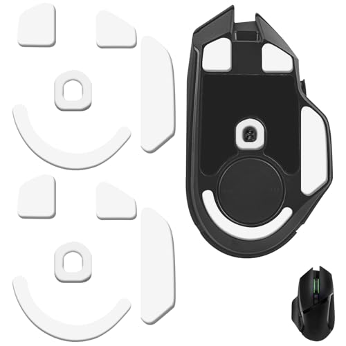 Basilisk V3 Pro �A�C�X�}�E�X�X�P�[�g 2�Z�b�g PTFE �����p�t�B�[�g Razer Basilisk V3 Pro���C�����X�Q�[�~���O�}�E�X�Ή� ���炩�őϋv���̂���A�b�v�O���[�h�X�P�[�g�p�b�h(0.7mm/�z���C�g)