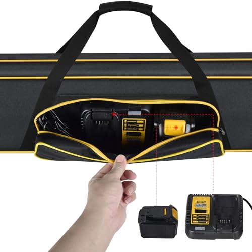 Image of Pole Saw Bag for WORX /for DEWALT /for Greenworks /for EGO Power+ /for BLACK+DECKER Electric Telescoping ChainSaw, Cordless Power Saw Storage Case for Extension Tree Trimmer Attachment(Box Only)-Yellow