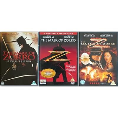 ZORRO 1-3 COMPLETE COLLECTION / 1. THE MARK OF ZORRO / 2.THE MASK OF ZORRO / 3. THE LEGEND OF ZORRO = ULTIMATE 3x DVD SET