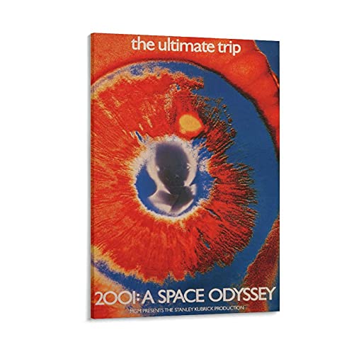 スタンリー・キューブリック監督のsf 2001 A Space Odyssey 映画ポスター キャンバス 芸術 ポスター 壁アート 画像 印刷 現代 寝室 装飾 ポスター ホームアートワーク16x24inch(40x60cm)