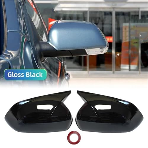 Coque de rétroviseur Skoda Octavia MK2 A5 2004-2008 noir brillant